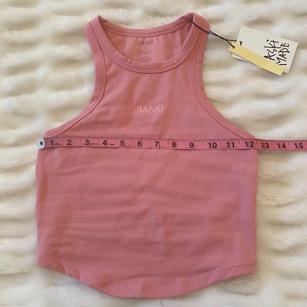 NWT Saski Pink Crop Top in Peony - Size Small - Picture 7 of 10